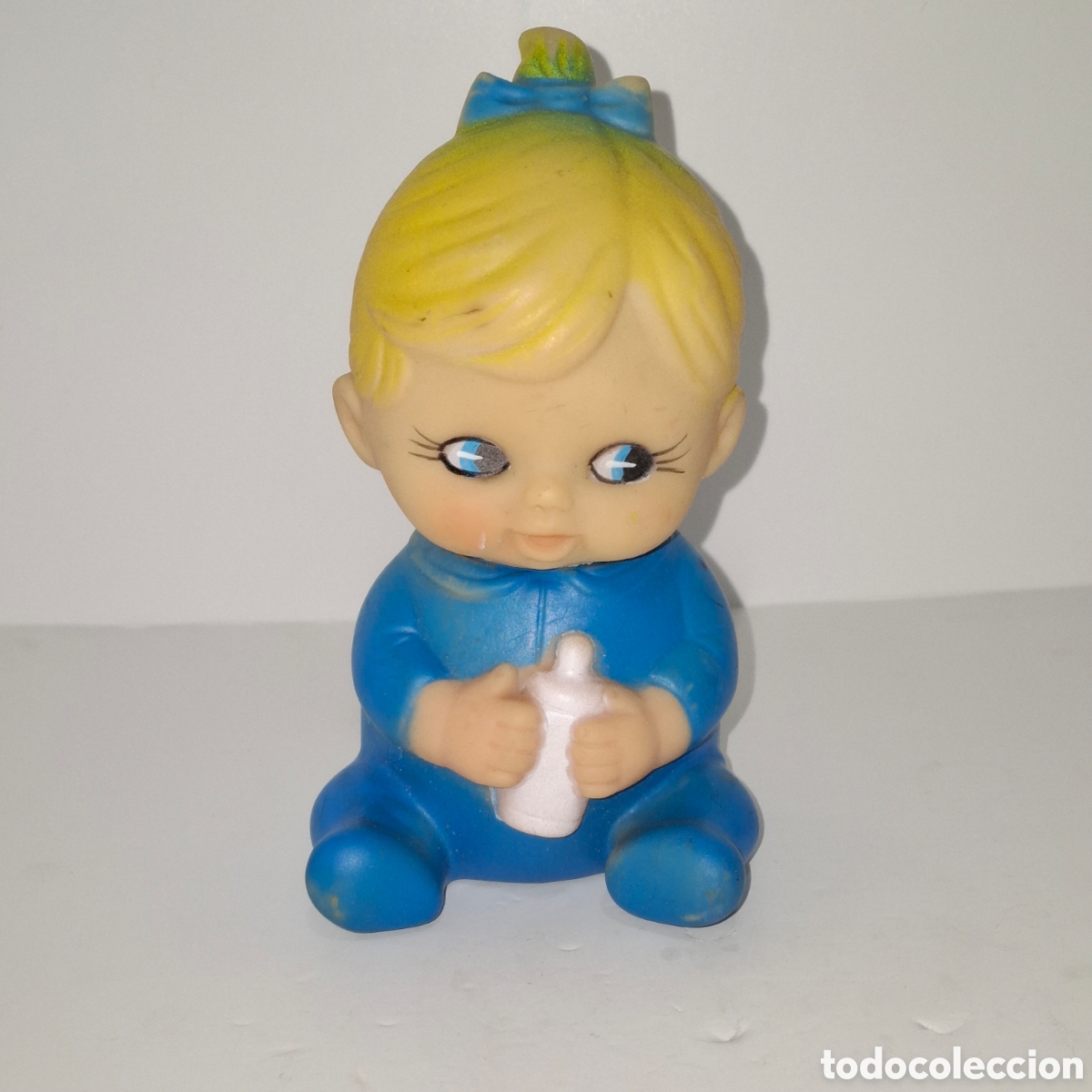 Figuras de goma y PVC: FIGURA DE PVC MADE IN SPAIN A&Ntilde;OS 70 BEBE CON BIBERON