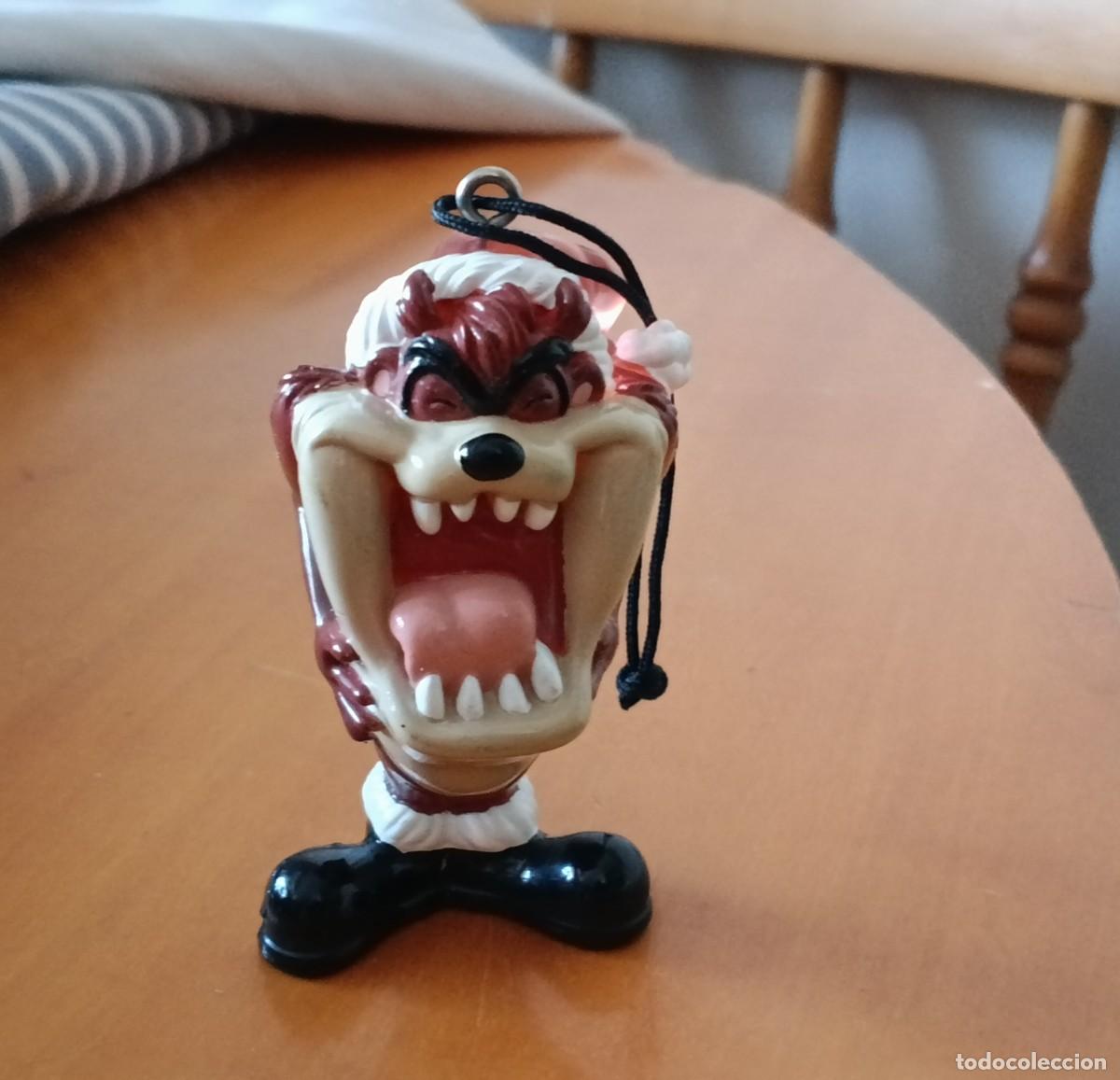 Figuras de goma y PVC: El demonio de Tasmania. Taz. Colgante. En Navidad. Warner. Looney Tunes