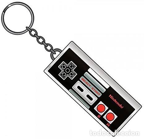 Figuras de goma y PVC: Llavero Metalico Mando Nintendo