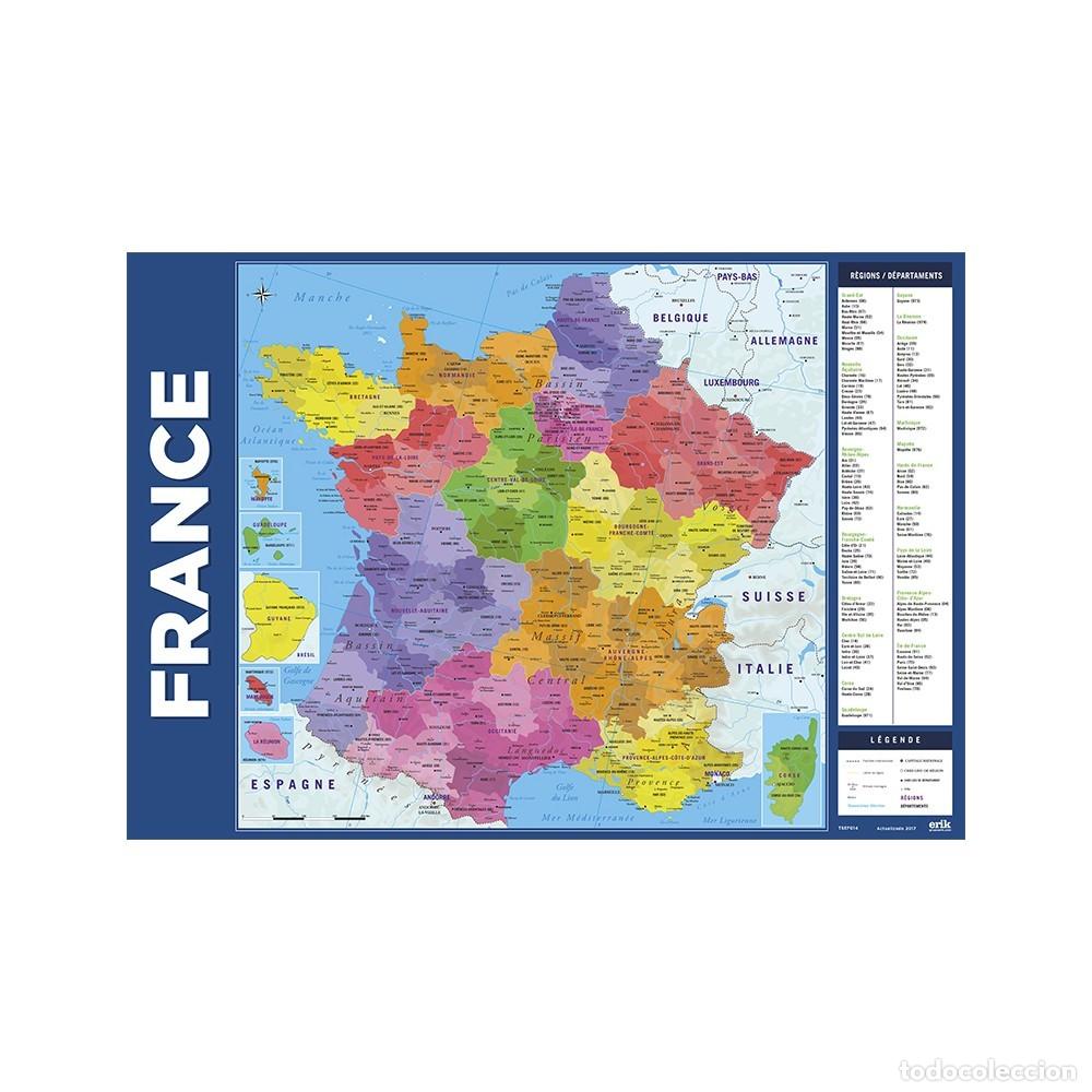 Figuras de goma y PVC: Vade Escolar - Carte de France 2017