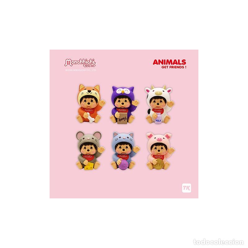 Figuras de goma y PVC: Figura Sorpresa / Blindbox Monchhichi Animals