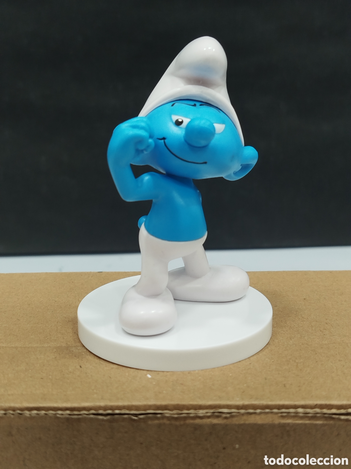 Figuras de goma y PVC: Figura pvc Los pitufos Fortachon Peyo 2016