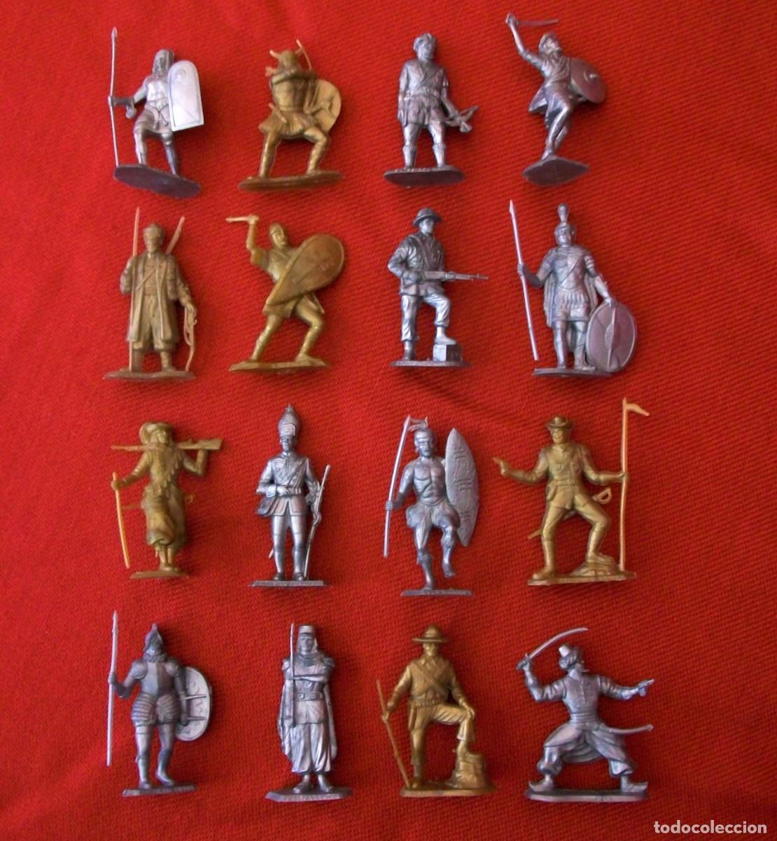 Figuras de goma y PVC: SOLDADOS HIST&Oacute;RICOS DEL MUNDO / Serie completa / DUNKIN / PHOSKITOS/ CROPAN /PANRICO