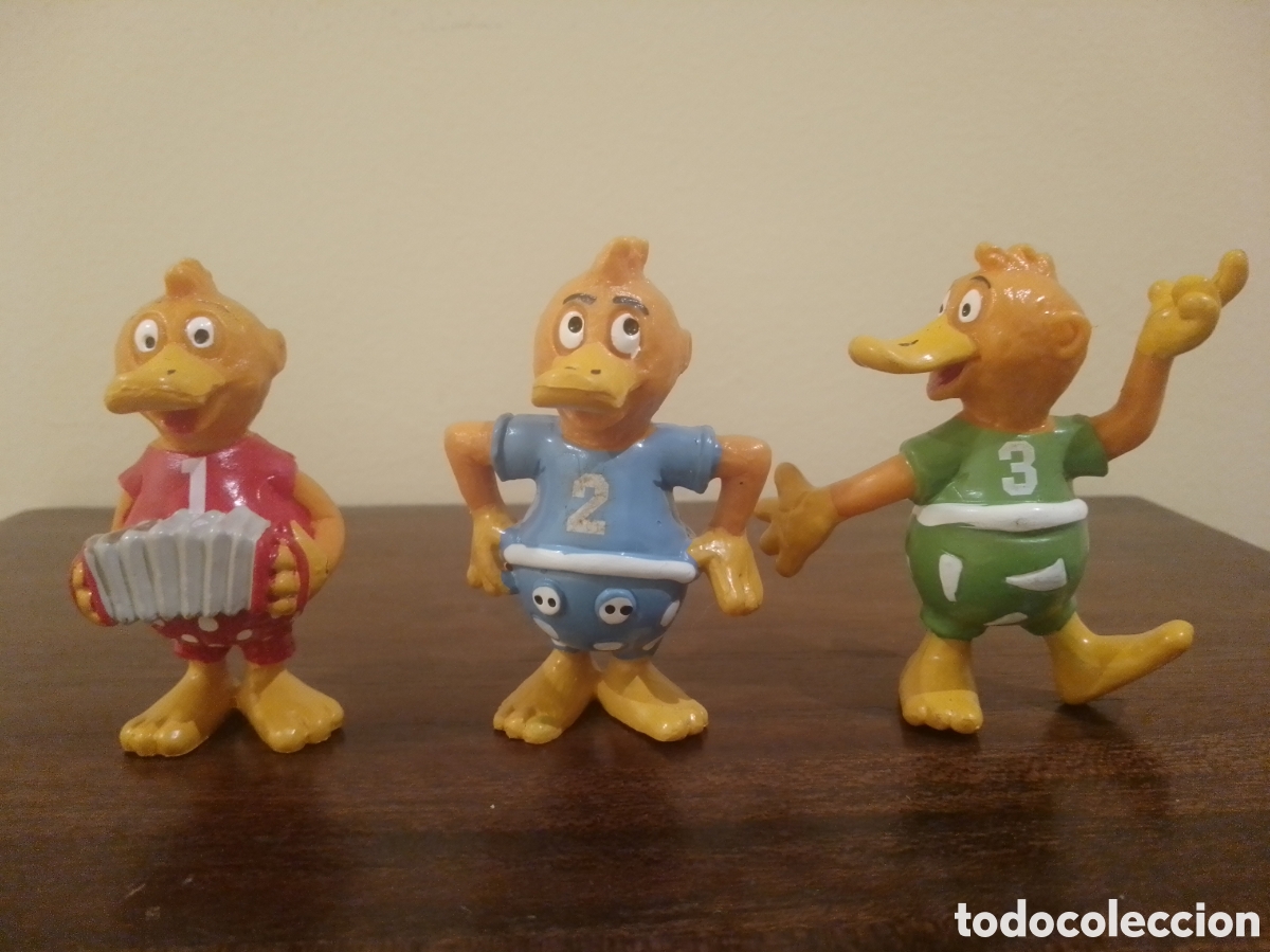 Figuras de goma y PVC: Lote 3 figuras goma PVC 1, 2 oder 3 - Schleich - W. Germany - 1984 - ZDF - Set completo - Nuevas