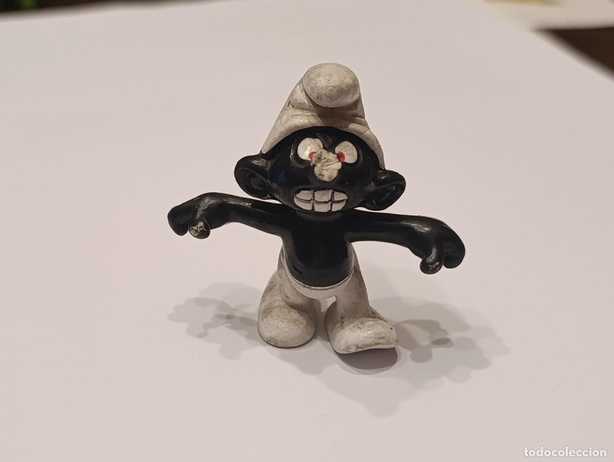 Figuras de goma y PVC: Pitufo Negro Angry Smurf - Foto 1