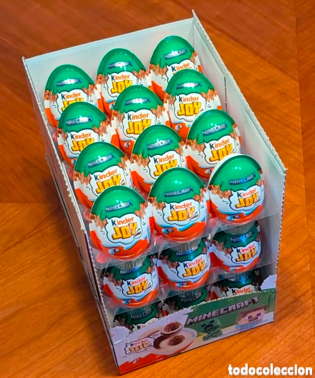 Figuras de goma Kinder: Caja Figuras huevos Kinder Joy Minecraft sin abrir