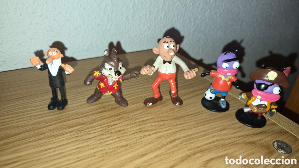 Figuras de goma y PVC: Lote de 5 figuras pvc Filemon, Chip y Trancas y barrancas y varios estados