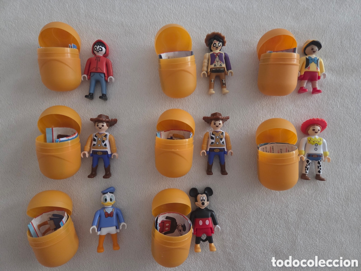 Figuras de goma Kinder: Lote 8 figuras playmobil disney kinder