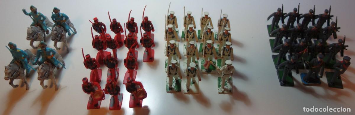 Figuras de goma y PVC: Lote Soldaditos de Pl&aacute;stico REAMSA A&ntilde;os 70