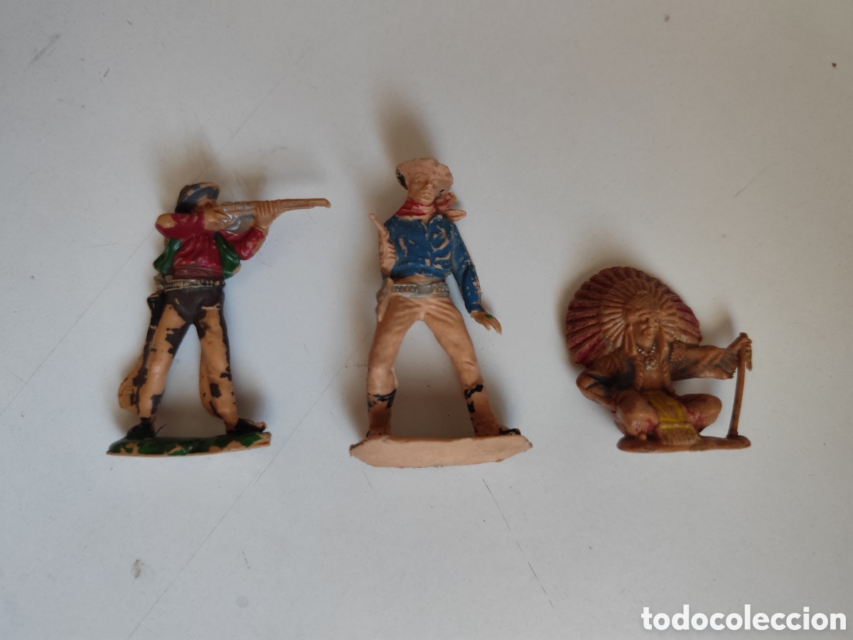 Figuras de goma y PVC: Figuras Reamsa, Jecsan. Oeste. Tipo Comansi. 3 figuras