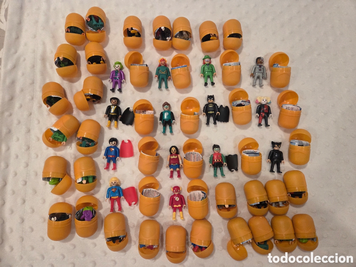 Figuras de goma Kinder: Lote 43 figuras kinder playmobil marvel