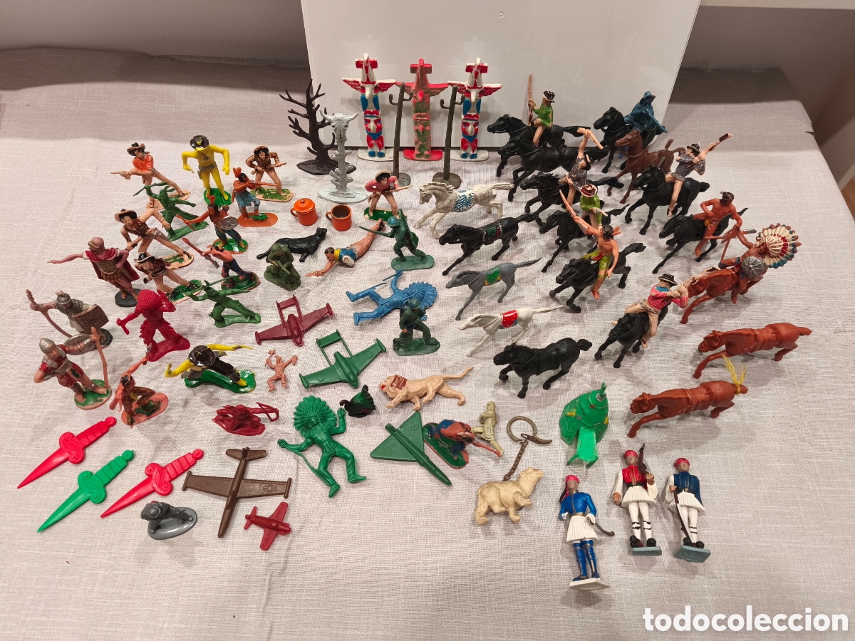 Figuras de goma y PVC: Figuras de pl&aacute;stico antiguas