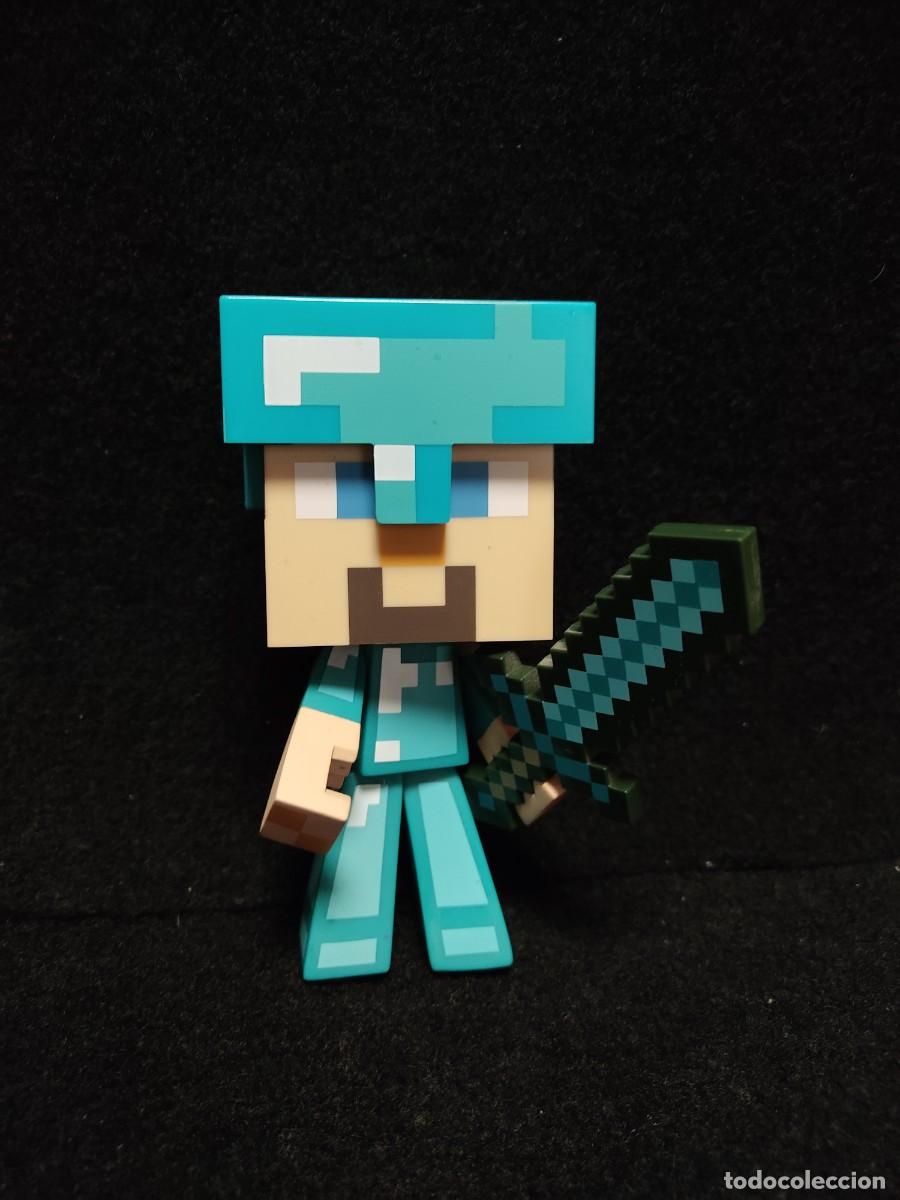 Figuras de goma y PVC: FIGURA MINECRAFT - DIAMOND STEVE CON ESPADA