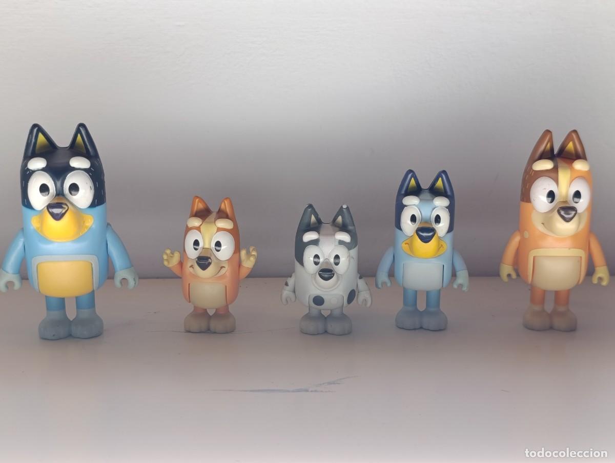Figuras de goma y PVC: Lote Bluey x5 Moose Toys
