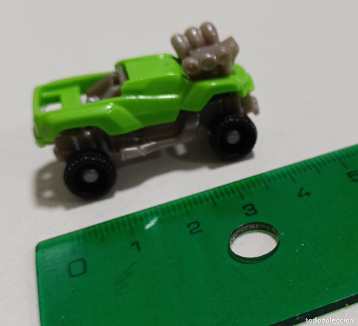 Figuras de goma Kinder: COCHE MATTEL EN 373 HOT WHELLS verde wheels miniatura vehiculo escala kinder