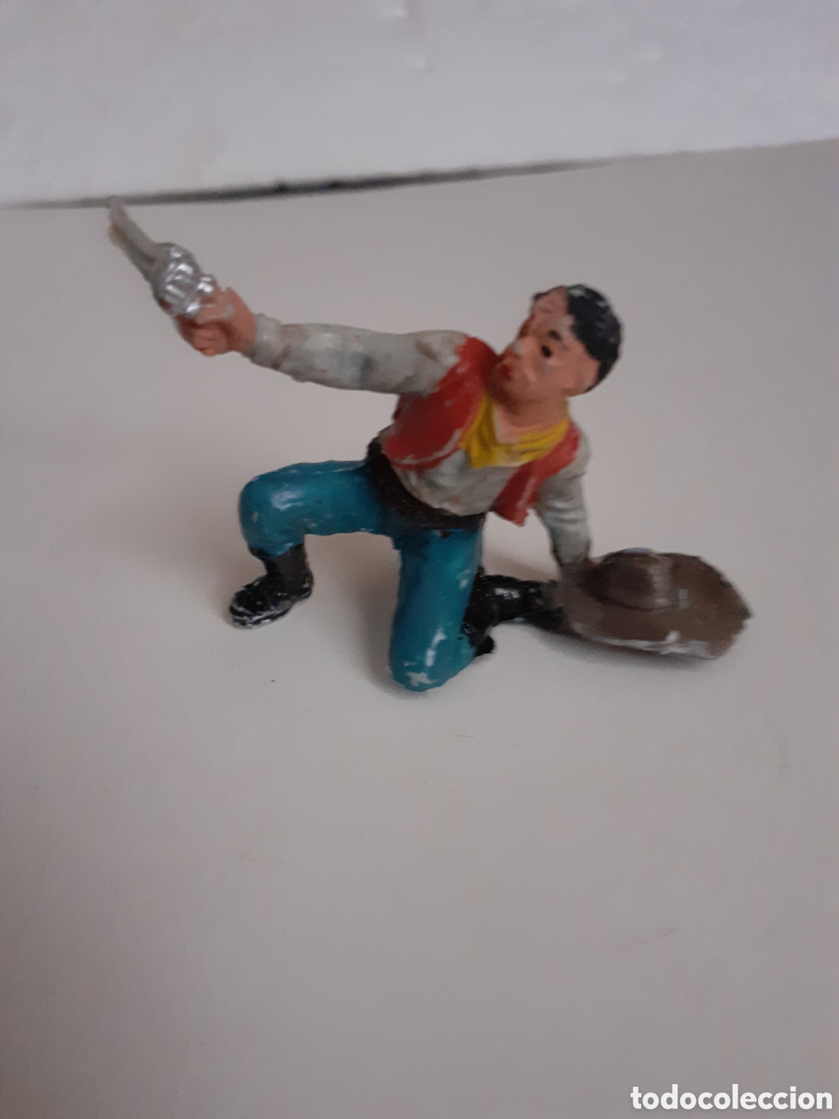 Figuras de goma y PVC: FIGURA RARA VAQUERO OESTE PLASTICO,JECSAN,REAMSA,PECH