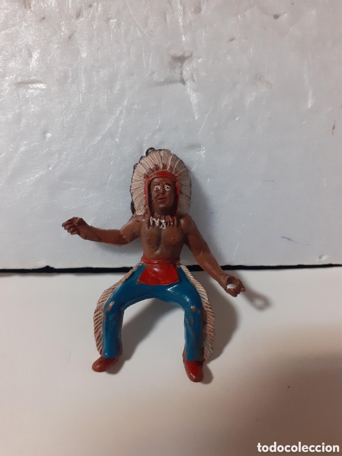 Figuras de goma y PVC: FIGURA RARA INDIO EN GOMA SOTORRES ,PECH,REAMSA