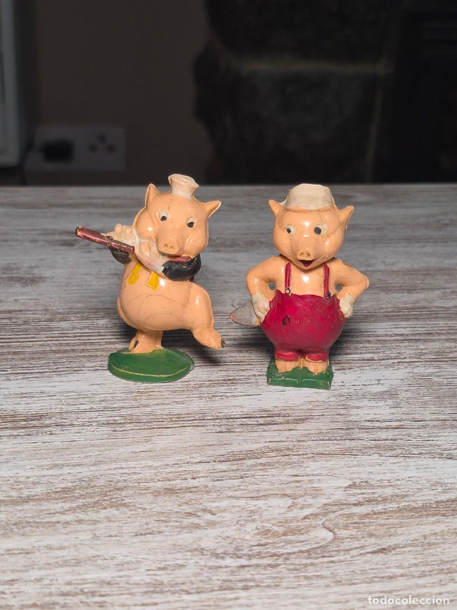 Figuras de goma y PVC: Figuras Los tres cerditos JIM PVC Walt Disney