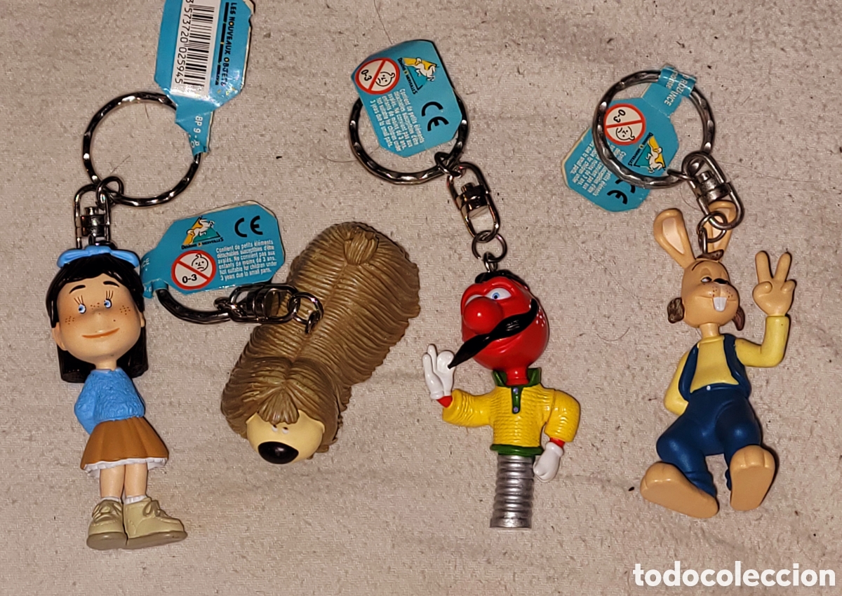 Figuras de goma y PVC: Bonito lote 4 figuras pvc goma serie Manege Enchsnte con etiquetas marca Demons et Merveilles