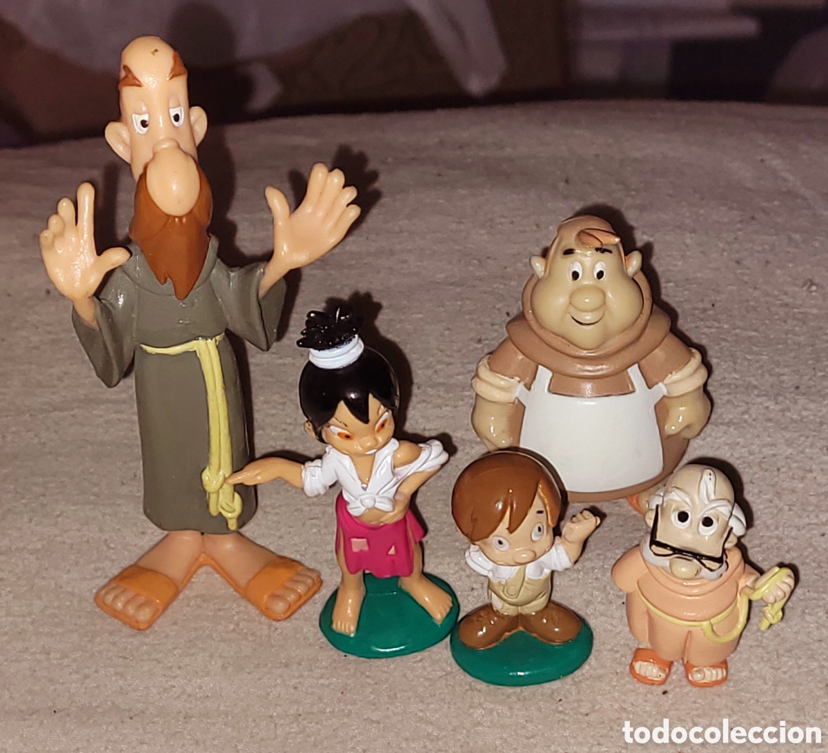 Figuras de goma y PVC: Bonito lote 5 figuras pvc goma serie Marcelino Pan y Vino marcas Jocky Team y Marukatsu