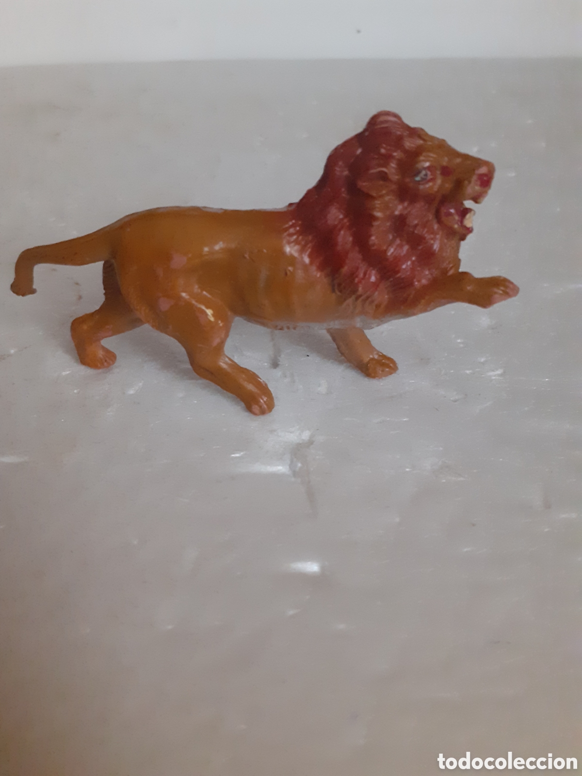 Figuras de goma y PVC: FIGURA LEON EN GOMA DEL CIRCO JECSAN,PECH,REAMSA