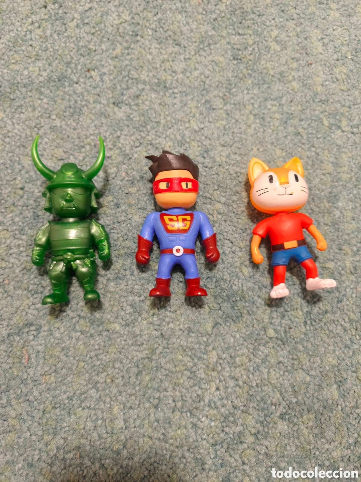Figuras de goma y PVC: Meow, superheroe y Sei Taishogun del del videojuego Stumble Guys