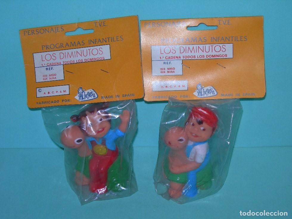 Figuras de goma y PVC: COLECCI&Oacute;N COMPLETA FIGURAS DE GOMA LOS DIMINUTOS - TITO Y LUCY - NUEVAS SIN ABRIR - JUGASA A&Ntilde;OS 80 -