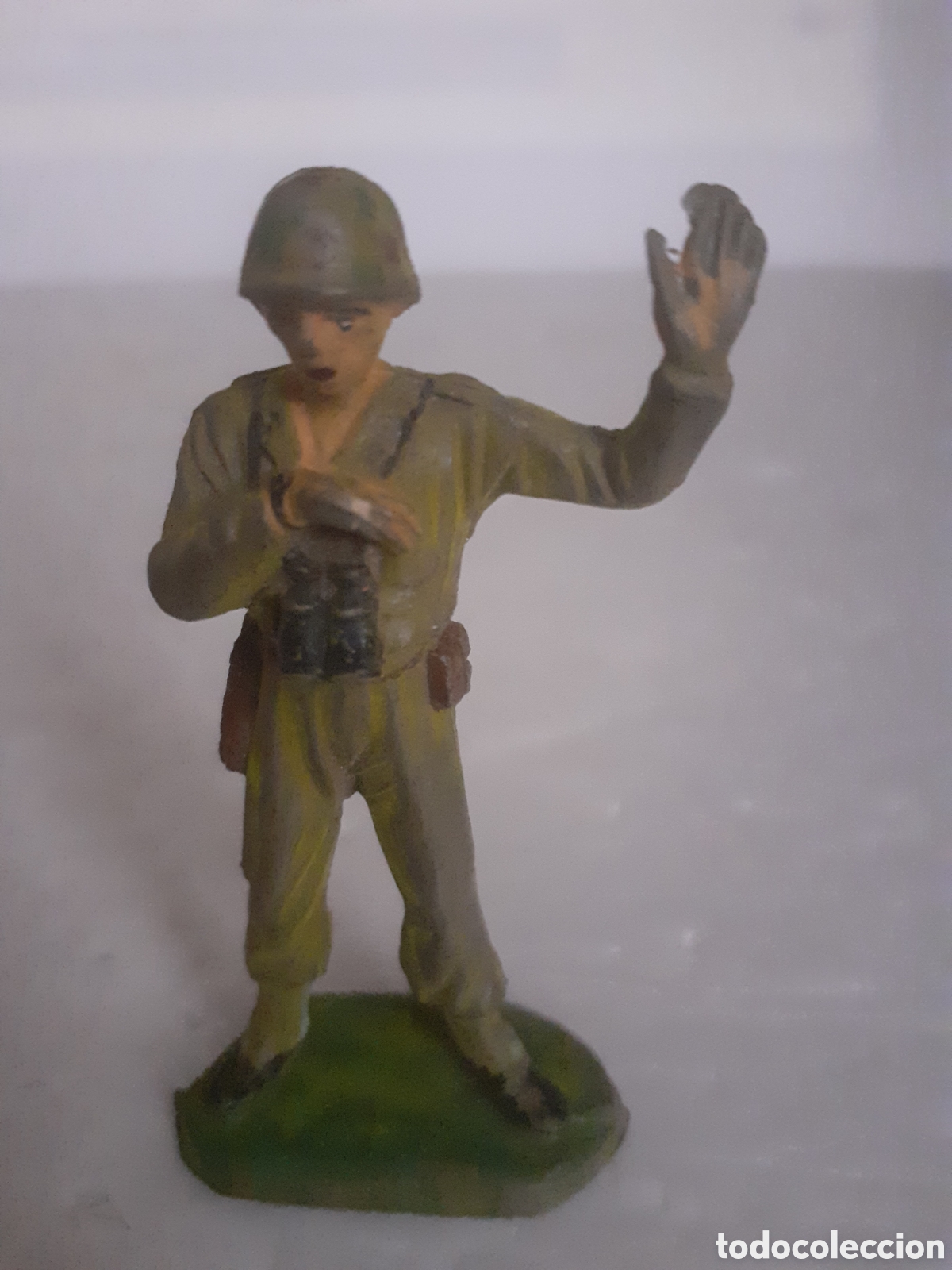 Figuras de goma y PVC: FIGURA SOLDADO AMERICANO EN GOMA PECH,REAMSA,JECSAN