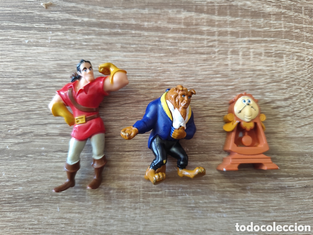 Figuras de goma y PVC: Figuras Disney Bella y Bestia Pvc buen estado precio por cada uno