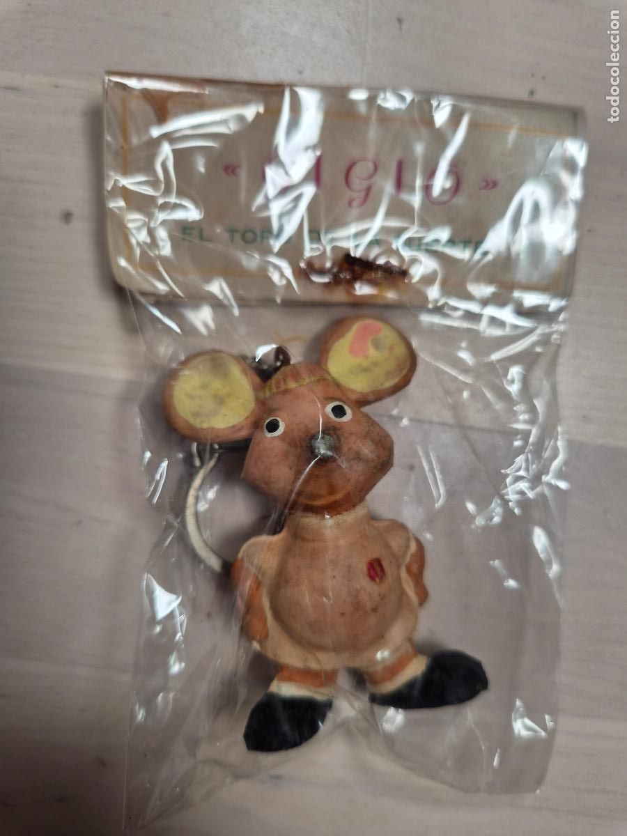 Figuras de goma y PVC: topo gigio figura vintage llavero futbolista keychain vintage