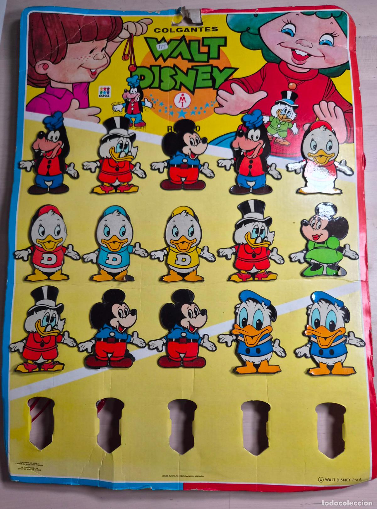 Figuras de goma y PVC: walt disney expositor colgantes vintage barval mecanica ibense mickey donald tio gilito