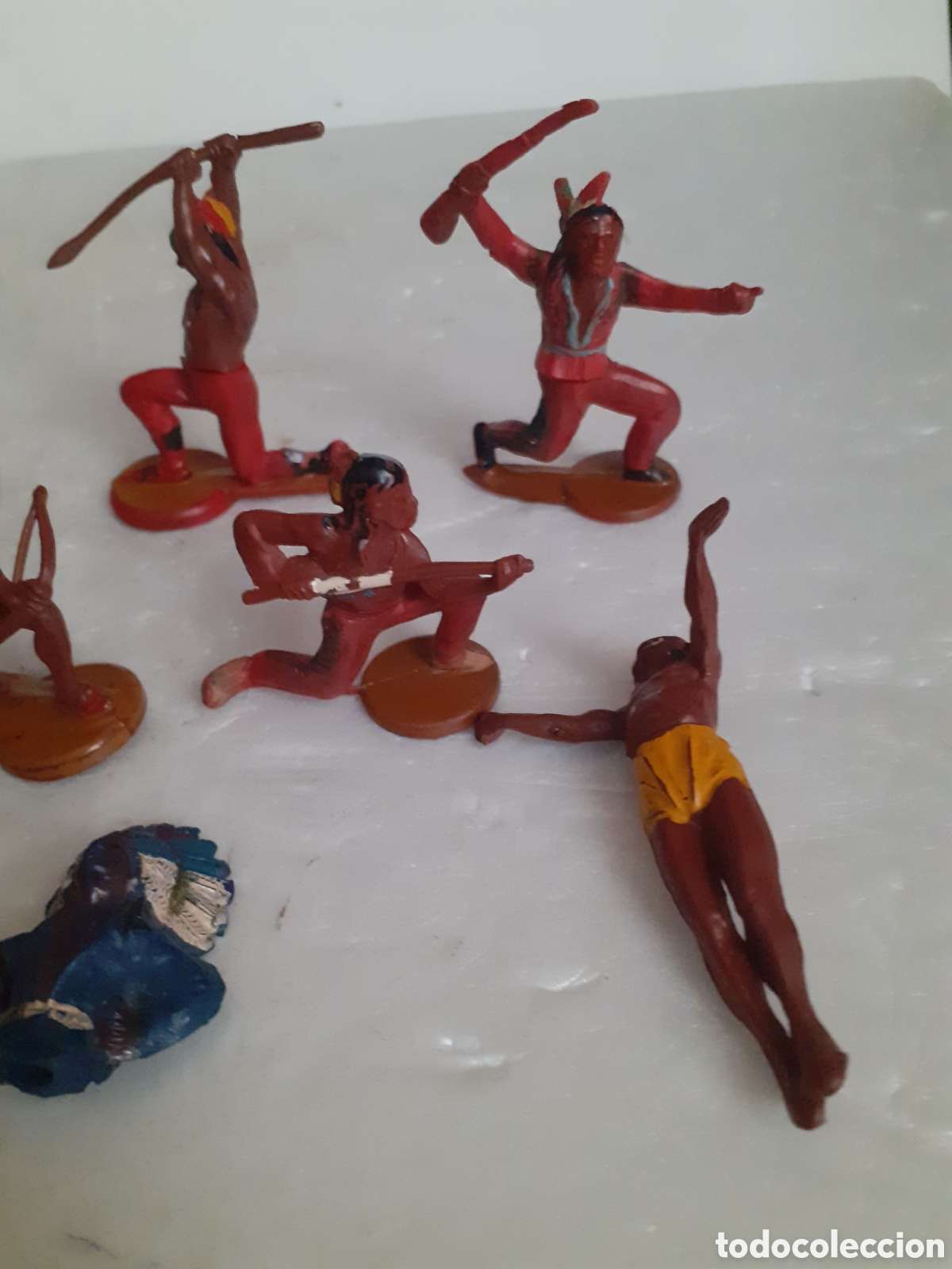 Figuras de goma y PVC: FIGURAS INDIOS EN GOMA DE GAMA,PECH,REAMSA - Foto 4