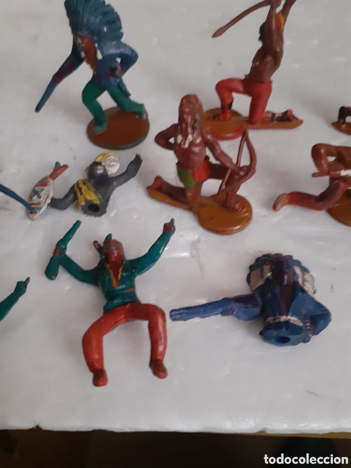 Figuras de goma y PVC: FIGURAS INDIOS EN GOMA DE GAMA,PECH,REAMSA - Foto 5