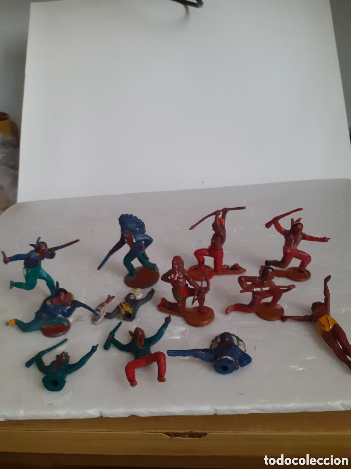 Figuras de goma y PVC: FIGURAS INDIOS EN GOMA DE GAMA,PECH,REAMSA