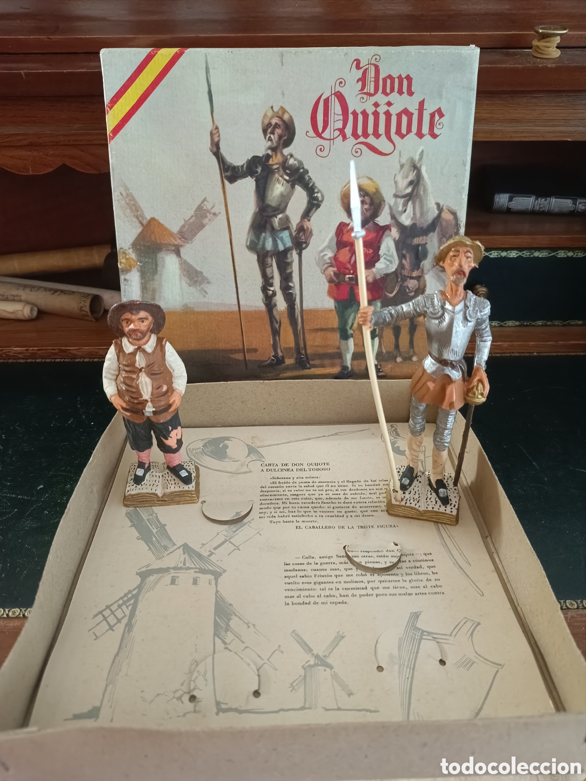 Figuras de goma y PVC: DON QUIJOTE Y SANCHO PANZA- FIGURAS PINTADAS CON CAJA ORIGINAL- A&Ntilde;OS 60