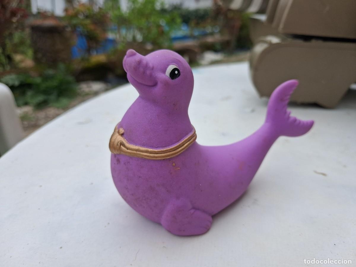 Figuras de goma y PVC: Simp&aacute;tica foca de goma - tipo seebert, vickie, etc... - 12 por 8 cms