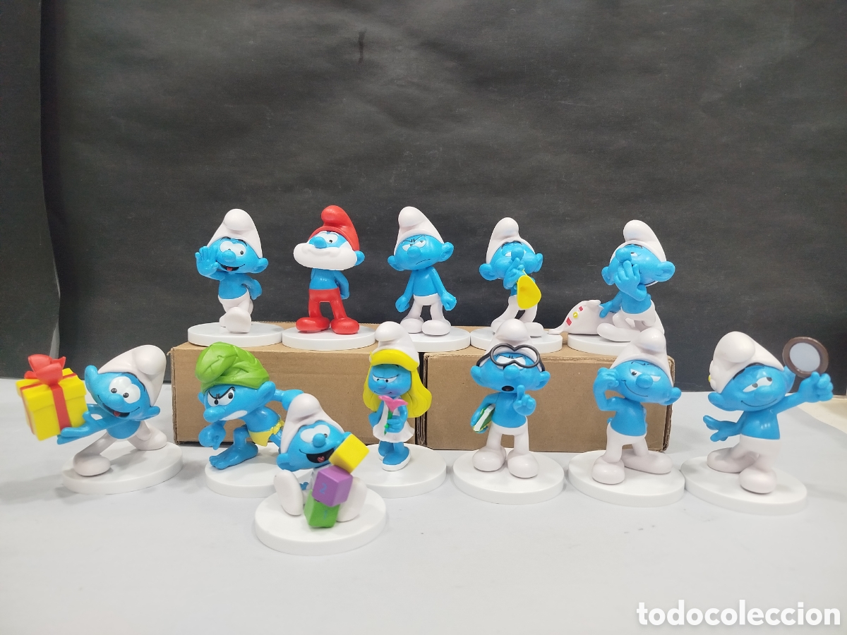 Figuras de goma y PVC: Figuras PVC Los Pitufos Peyo 2016 Colecci&oacute;n