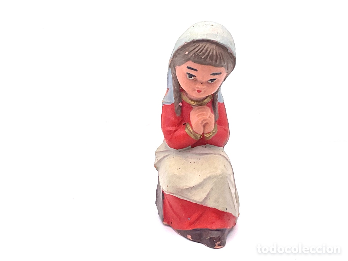 Figuras de goma y PVC: Antigua Figura de Belen en Pl&aacute;stico. Pech Hermanos. Popularmente conocidos como Cabezones. A&ntilde;os 70.
