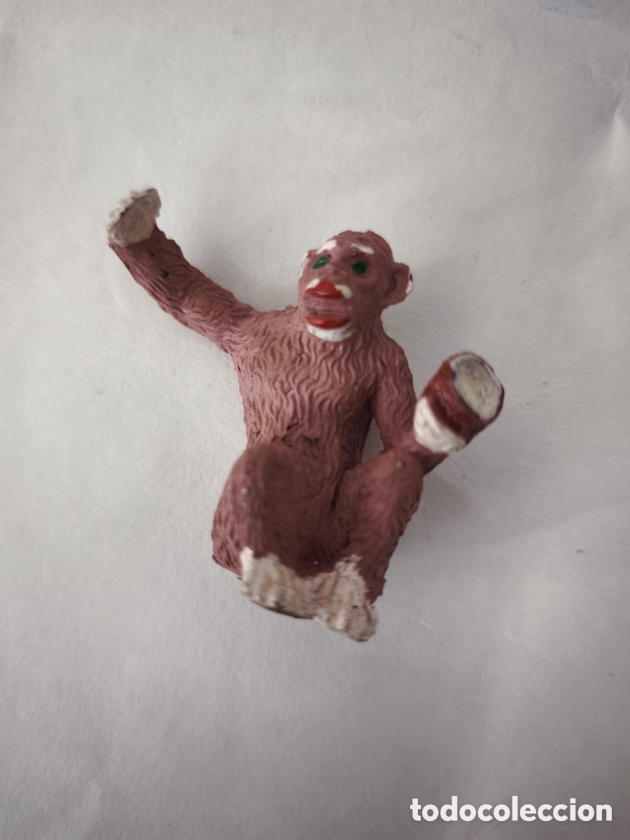 Figuras de Borracha e PVC: Figura de goma vintage de Chimpanc&eacute;/Mono sentado, Lafredo, a&ntilde;os 50/60