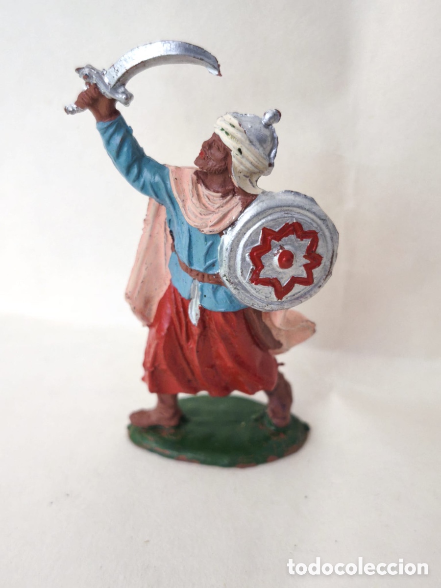 Figuras de goma y PVC: Figura vintage de Guerrero Moro/Sarraceno, Pech Hermanos o Jecsan, a&ntilde;os 60