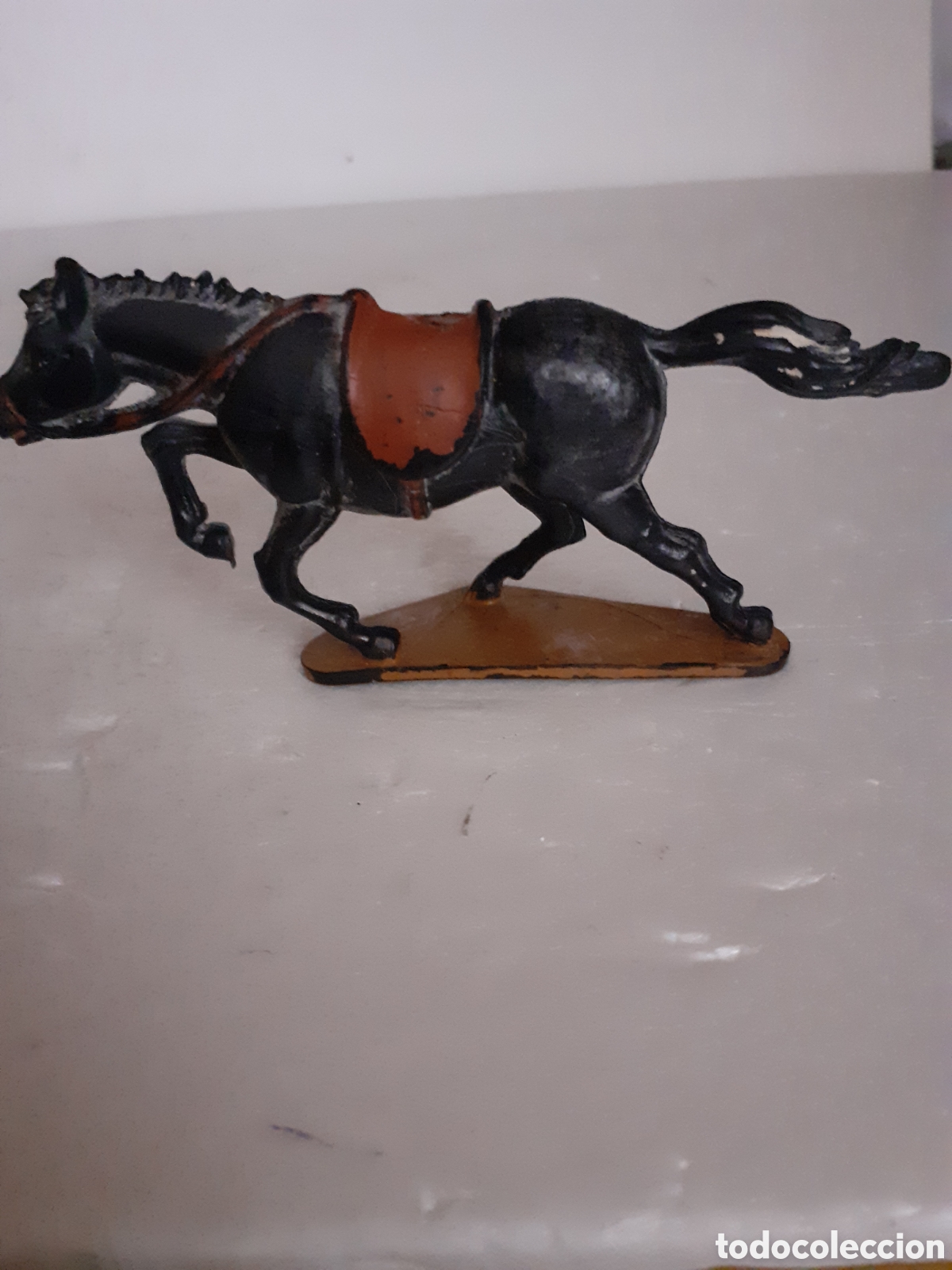 Figuras de goma y PVC: FIGURA CABALLO VAQUERO OESTE EN GOMA DE GAMA,PECH,REAMSA