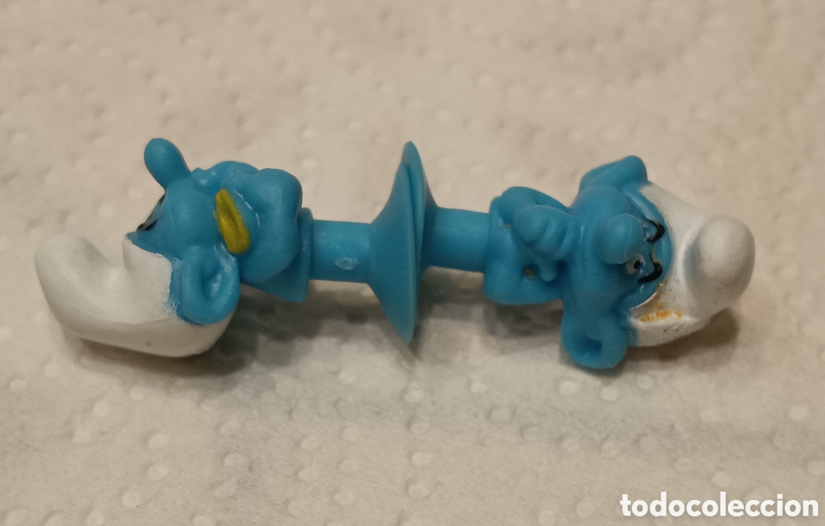 Figuras de goma y PVC: 2 PITUFOS &copy;PEYO con VENTOSA (3cm) - Foto 7