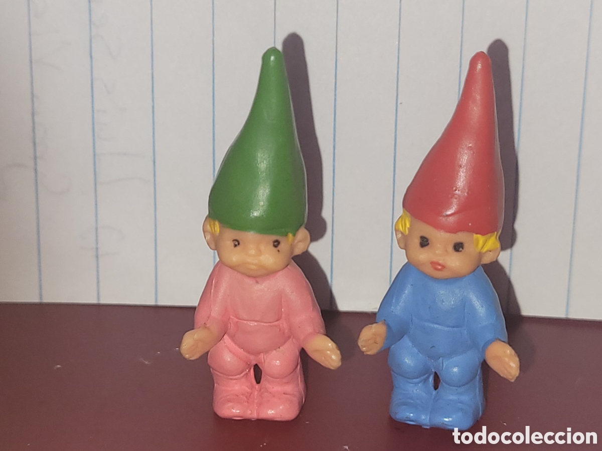 Figuras de goma y PVC: Bonito lote 2 figuras pvc goma bebes David el gnomo marca BRB Startoys Unieboek