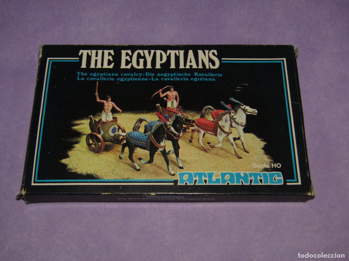 Figuras de goma y PVC: Antigua Caja Completa THE EGYPTIANS Caballer&iacute;a Egipcia en Escala *H0* de ATLANTIC