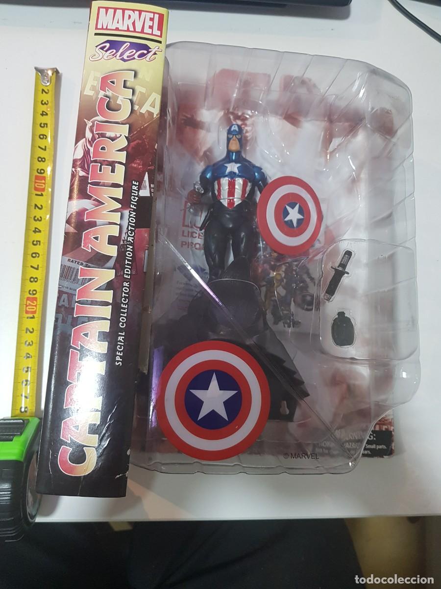 Figuras de goma y PVC: Figura de accion Marvel select Captain America nueva a estrenar