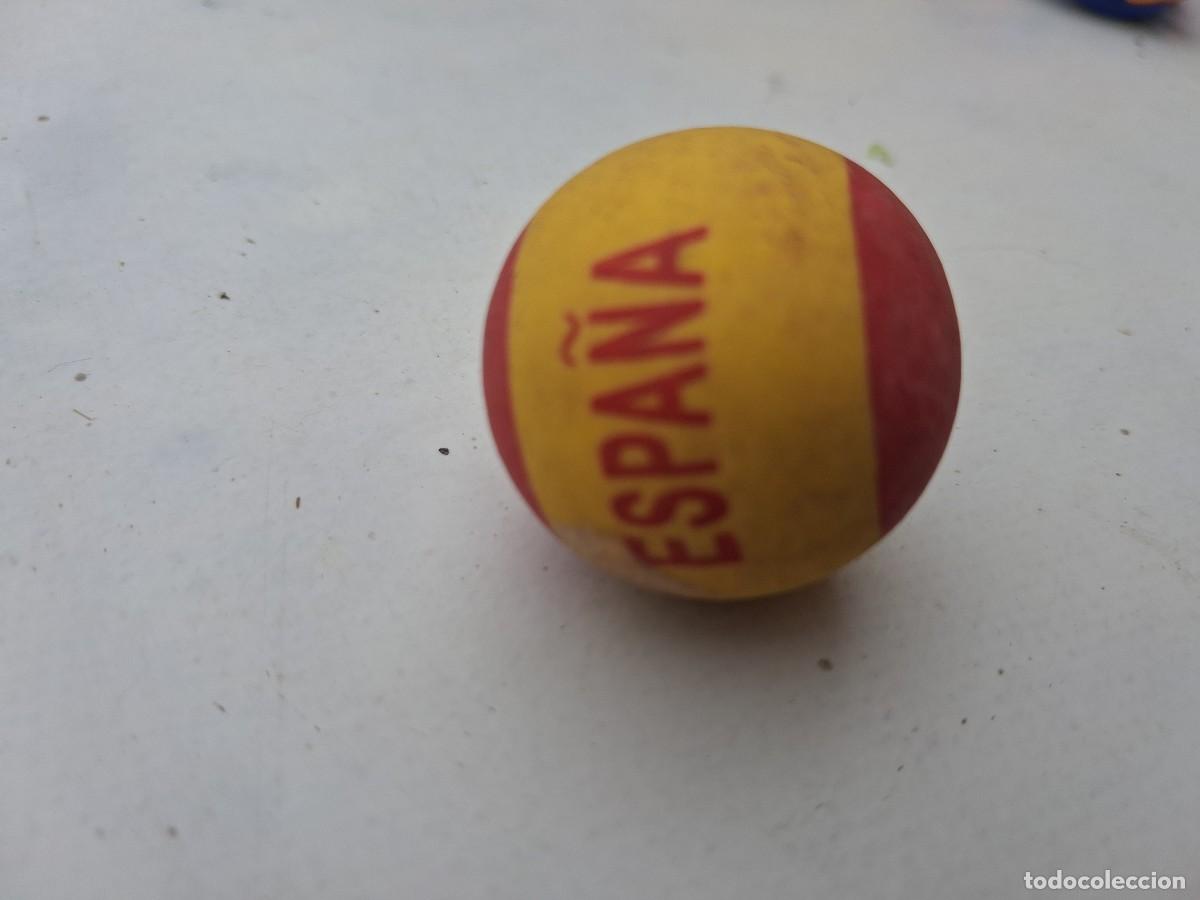 Figuras de goma y PVC: Pelota de goma - Boloncio canica bandera de Espa&ntilde;a - 3 cm - escaso