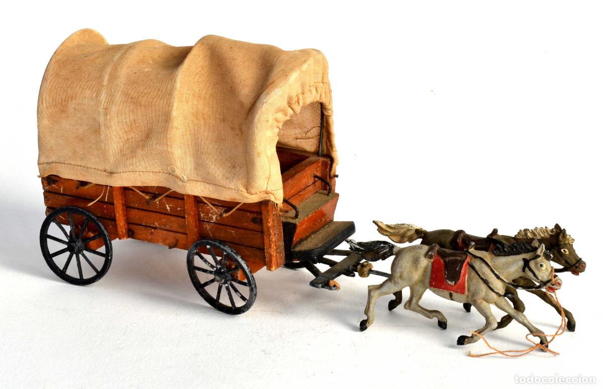 Figuras de goma y PVC: CARRETA PECH PRIMERA &Eacute;POCA 1950 - BUEN ESTADO, VER DESCRIPCI&Oacute;N