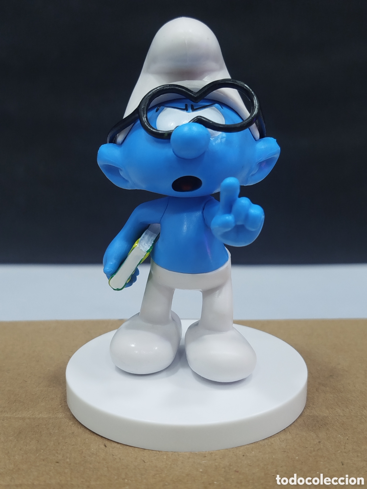 Figuras de goma y PVC: Figura Pitufos Gafotas PVC Peyo 2016