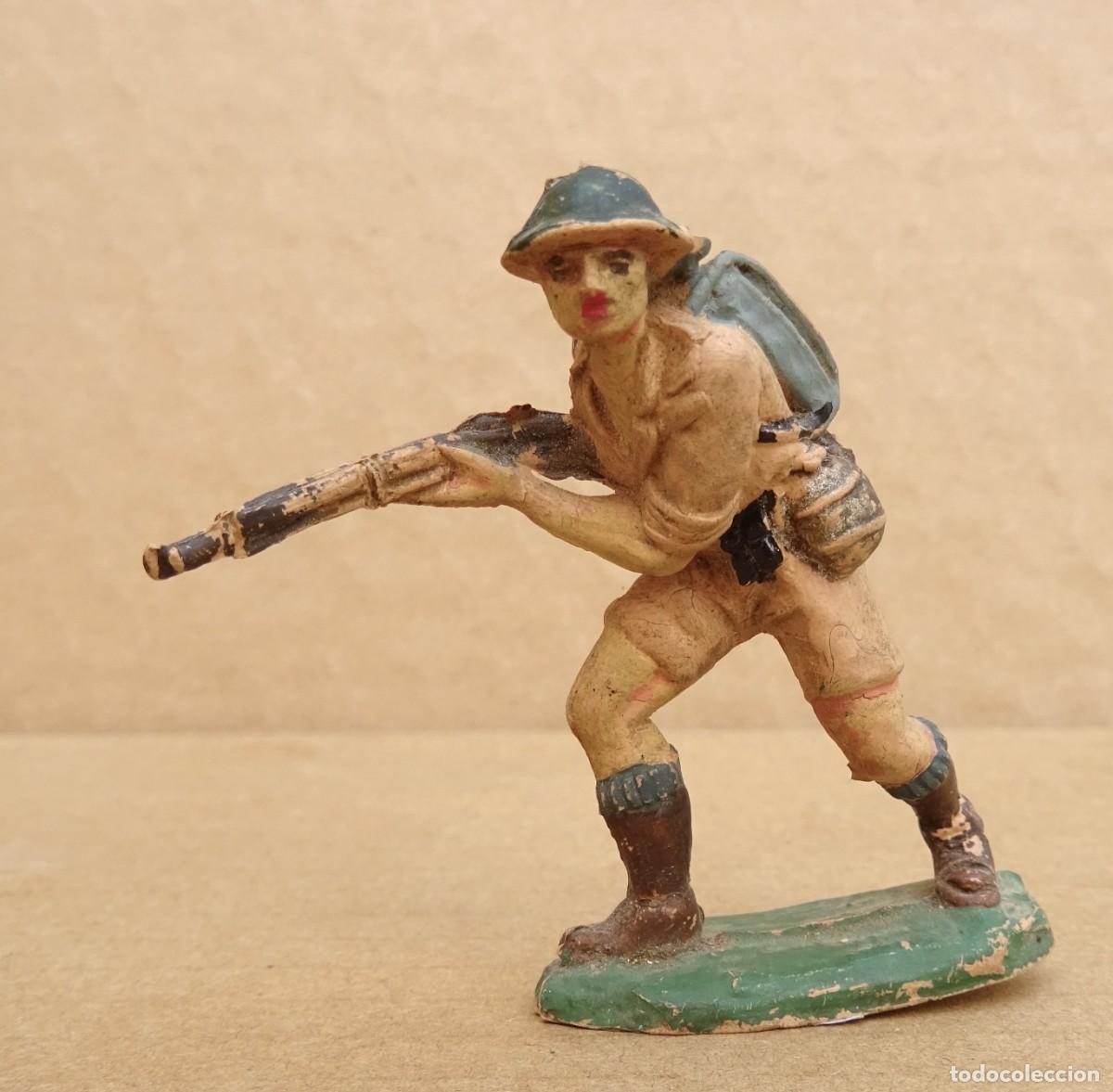 Figuras de goma y PVC: PECH INGLES 8&ordm; EJERCITO FIGURA EN GOMA 2