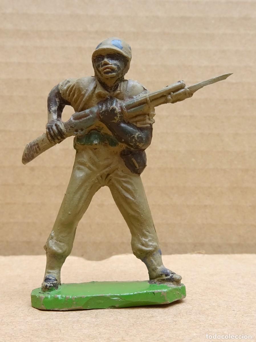 Figuras de goma y PVC: JECSAN MARINE AMERICANO FIGURA EN GOMA 3